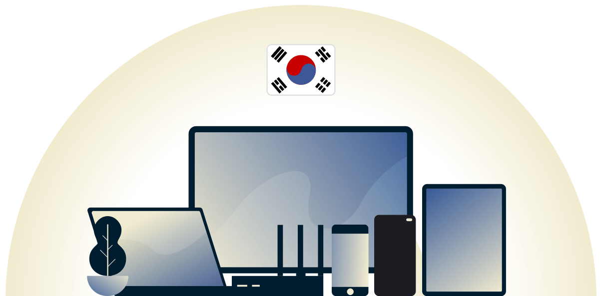 S&uuml;dkorea VPN sch&uuml;tzt eine Vielzahl von Ger&auml;ten.